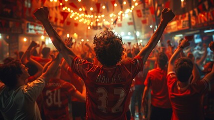Fototapeta premium the electric atmosphere of a soccer club