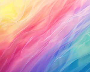 Rainbow gradient wallpaper seamlessly transitioning into a real rainbow in the background, blurring the lines between reality and abstraction