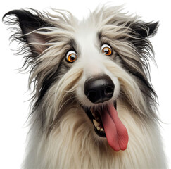 Naklejka premium Bouncy Borzoi Banter: Witty and Playful Canine Comedy