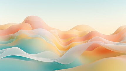 Soft gradient background with floating abstract shapes