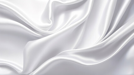 Fototapeta premium Long white silk satin dress, For backgrounds or artwork