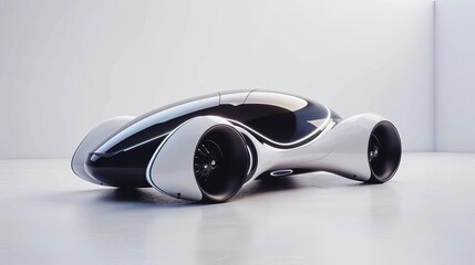 futuristic concept car sleek aerodynamic design electric vehicle innovation 3d rendering