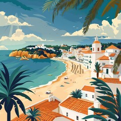 Illustration of Albufeira, Portugal


