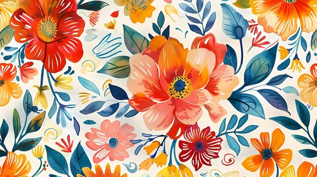 prase aloyoga99 Illustrate a vibrant watercolor floral pattern  9f0bdf9e bd0e 43f7 99ac abdb08544bed 4