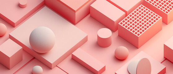 fondo 3d minimalista figuras geométricas colores brillantes, metal, moderno
