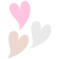 Heart line art drawing vector illustration. Abstract love symbol. Outline  vector background. Art design. Heart vector icons. Set of love symbols isolated.love decoration