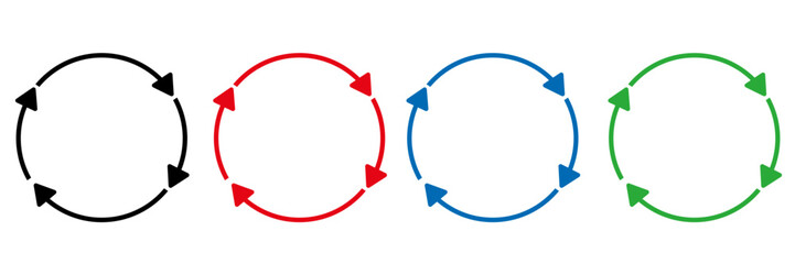 回転矢印（循環）サイクル　アイコンセット	