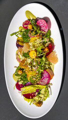 salad with vegetables on a plate