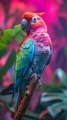 a colorful bird sitting on a branch
