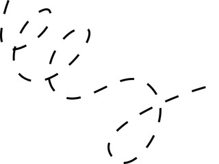 Spiral and swirl dashed line icon. Design decoration