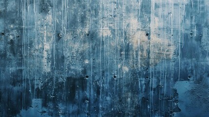 grungy blue concrete wall with rough texture abstract industrial background