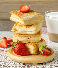 puff pastry with fresh berries for dessert