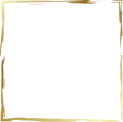 Gold square frames brush. Design elements