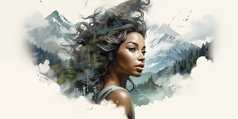 Elevated Essence: Woman Among the Peaks