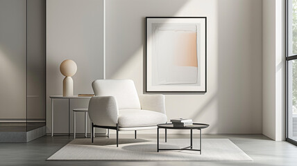 diseño de interiores minimalista sillón 
