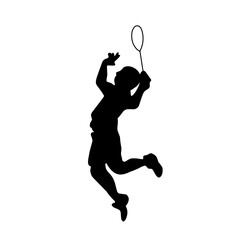 badminton players silhouettes