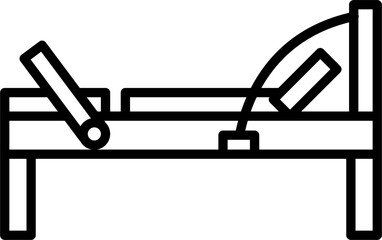 Pilates reformer icon outline vector