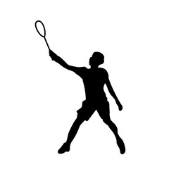 badminton players silhouettes