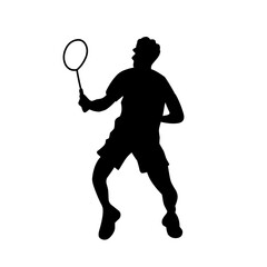 badminton players silhouettes