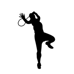 badminton players silhouettes