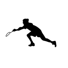 badminton players silhouettes