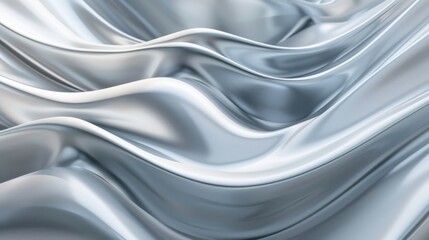 Obraz premium A silver fabric with a wave pattern