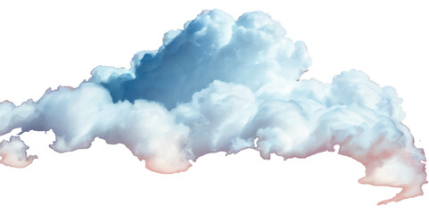 Vector realistic white soft cutout clean cumulus cloudscape cut out specials fog on transparent background.