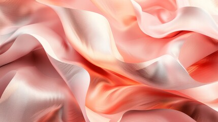 Obraz premium A silver and pink wave with a white background