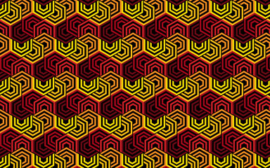 geometric polygon warm color seamless pattern vector png