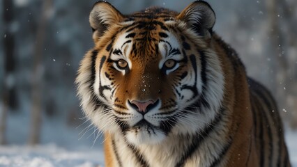 Tigers' Regal Presence in the Snow