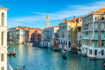 View from the Rialto bridge, Venice, Italy