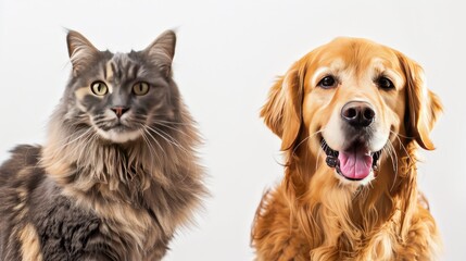 Cat and dog. Generative AI