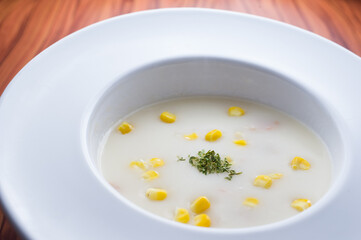 vegetable soup in a bowl