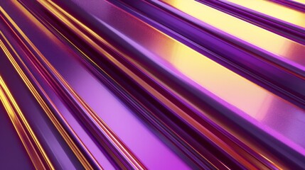The image shows a vibrant abstract background with diagonal lines in shades of purple and gold, creating a sense of movement and luxury