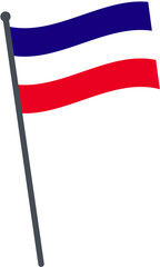 Los Altos flag waving on pole. national flag pole transparent.