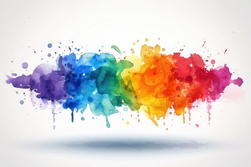 Fototapeta premium abstract watercolor rainbow background wallpaper design images