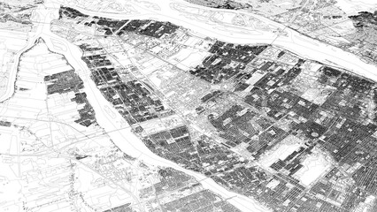 Fototapeta premium 3D illustration of city and urban in Toronto Canada