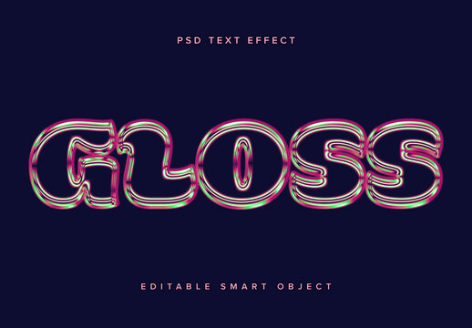Shiny Chrome Text Effect Mockup