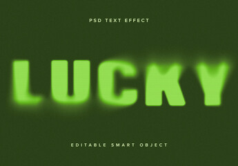 Green Disintegrating Text Effect Mockup