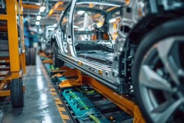 Fototapeta premium Car repairman repairs cars