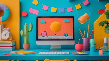 Website development for an educational platform, showcasing engaging content and accessibility