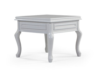 classic coffee table isolated on white background .