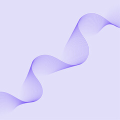 Abstract background with waves. Vector banner with lines. Background for music album, poster, card, advertisement. Geometric element for design isolated on purple. Purple gradient