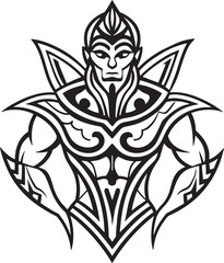 tribal tattoo design illustration isolated on white background