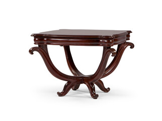 classic coffee table isolated on white background .