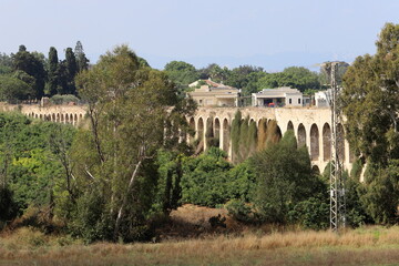 Fototapeta premium An ancient aqueduct for supplying water to populated areas.