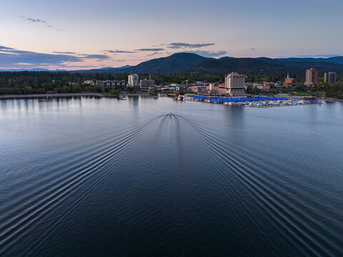 Coeur d'Alene aerial view lake idaho