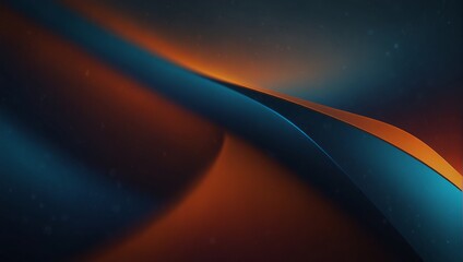 Abstract background with a blue and orange gradient, smooth curves from dark to light, simple shapes, smooth lines.
