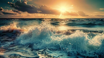 The sound of the waves UHD wallpaper