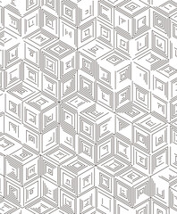Black and white geometric pattern. With abstract lines for futuristic background. Vector Format 